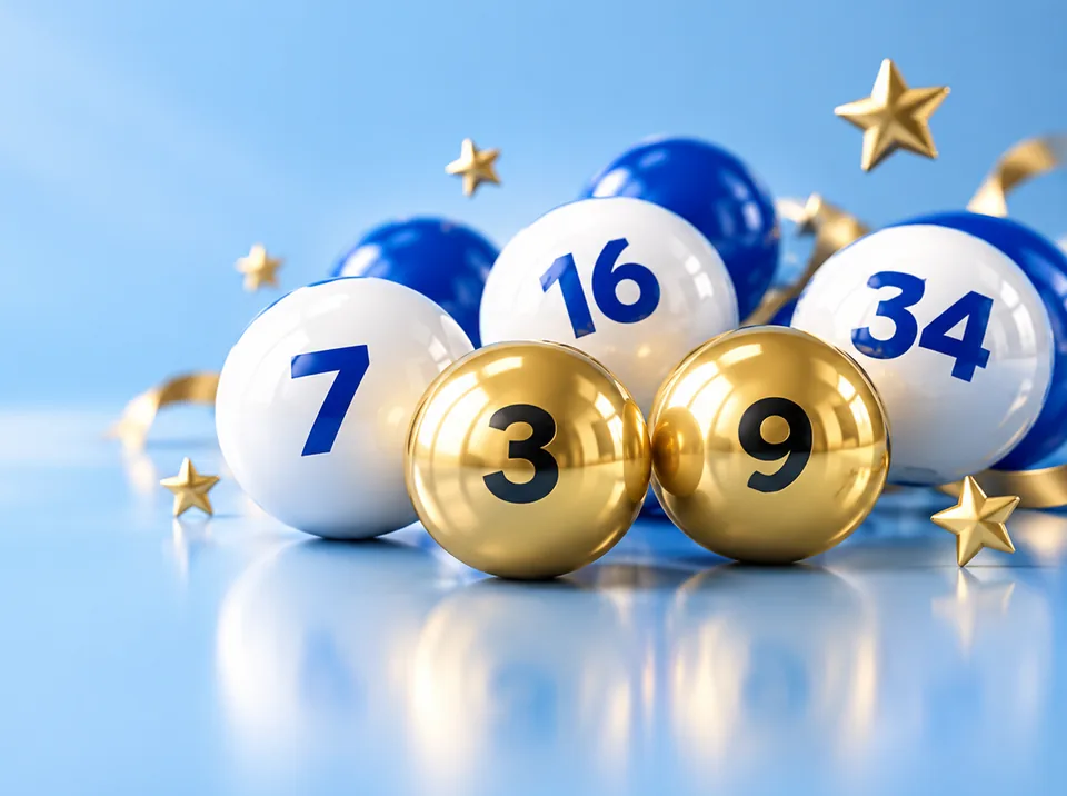 Eurojackpot resultatarkiv – lottokulor som symboliserar tidigare dragningar och resultat